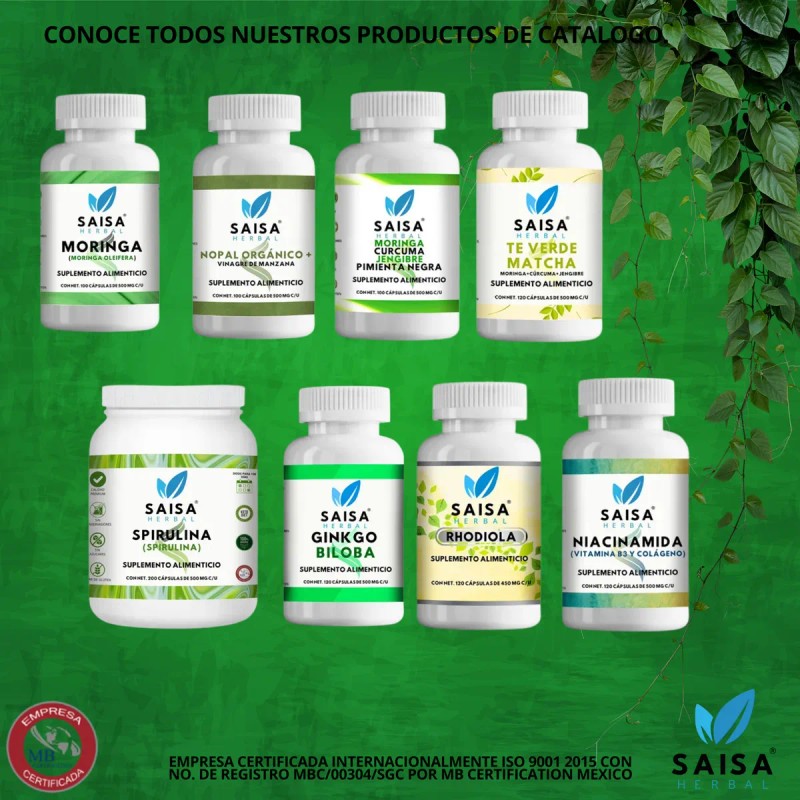 Alga Chlorella Orgnica 120 Cps Suplemento Alimenticio Saisa Herbal Detox,