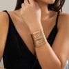 EIELO 2 Pcs Gold Cuff Bangle Bracelet for Women Open