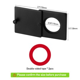 Peephole Security Cap Set, Home Door Viewer Cover with Self-Adhesive Install Kit for Enhanced Privacy (Matte Black)