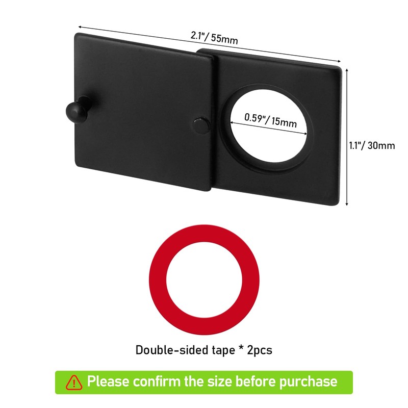 Peephole Security Cap Set, Home Door Viewer Cover with Self-Adhesive