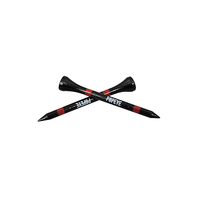 REZAX PETE-1751 Golf Tee, Popeye Canned Wood Tee, Black
