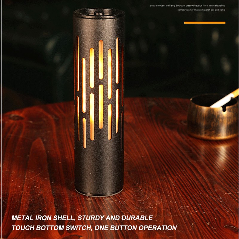 LED Rechargeable Bar Table Lamp Outdoor Decoration Night Lights Flame