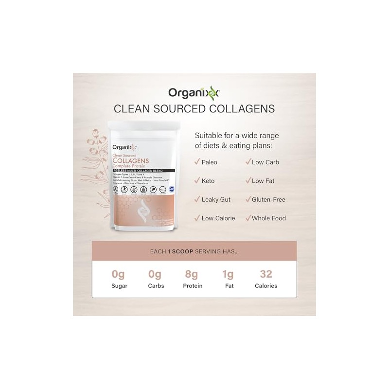 Organixx Péptidos Colágeno Polvo Vitamina Hidrolizado Tipos Iii Cabello Uñas
