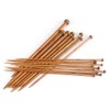 36Pcs Single Pointed Knitting Needles Set 18 Sizes Carbonized Yarn