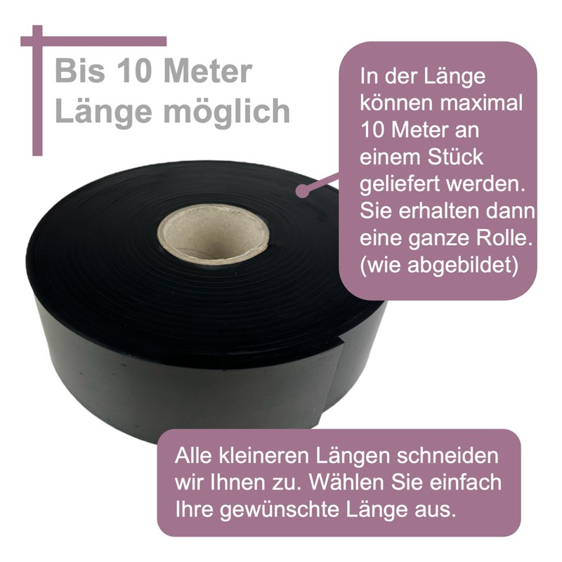 sarian® Rubber Strips, up to 10 m Length and 10