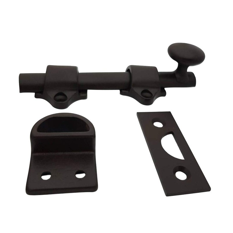 QCAA Solid Brass Dutch Door Bolt, 12", Oil Rubbed Bronze,