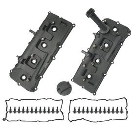 Engine Valve Cover Set with Gaskets, Bolts, Oil Filler Cap, PCV Valve Compatible with 2004-2017 Nissan NV2500 NV3500 Armada Titan Pathfinder, 04-10 Infiniti QX56 5.6L Replace# 13264-ZE01A 13264-ZE00A