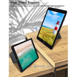 Beforalla Folding Tablet Stand,Support Horizontal and Vertical Viewing,Ultra-Thin Sticky Desktop Stand Compatible with Tablet Such as iPad、Galaxy and All 9.7-13 inch Tablets