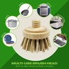 JuneLily Sisal & Coconut Dish Brush Heads Plant-Based Replacement for
