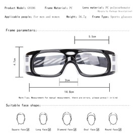 SooGree - anteojos de baloncesto antivaho protectoras para los ojos, anteojos de seguridad deportivas para hombres