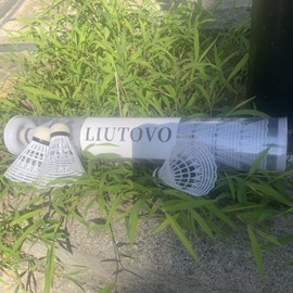 LIUTOVO 12 Pack Nylon Badminton Shuttlecocks Birdies Nylon Feather Shuttlecocks Badminton Birdies Great Stability ＆ Durability Indoor Outdoor Sports Hight Speed Training Badminton Balls（White）