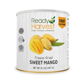 Ready Harvest Freeze Dried Food - Mango | Emergency Snacks | Fruit for Camping & Survival | #10 Can | 25-Year Shelf Life | Cans Filled to the Top