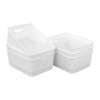 Vcansay 6 Packs of Storage Baskets White