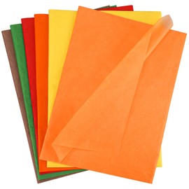 120 Sheets Fall Tissue Paper Orange Yellow Brown Tissue Paper for Gift Bags Assorted Art Craft Wrapping Papers Bulk for Autumn Thanksgiving Harvest DIY Craft Birthday Holiday Decor