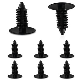 SLIMI 8 PCS Car Bumper Cover Retainer, PA66 Injection moulded Tree Licence Plate Hole Cover Clip Fixing Fastener, Retrofit Replacement Part, Universal for Most Cars (Black)