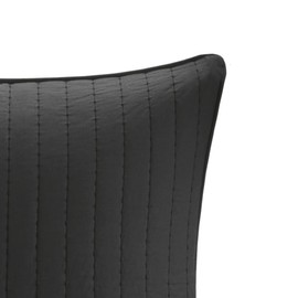 Tinta + Ivy Camila Acolchado Euro Sham Negro Euro Sham