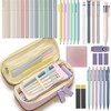 Dacono School Supply Set with Stationery Case, Pastel Highlighters, Gel