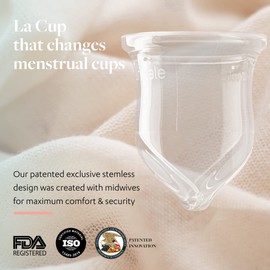 La Cup Luneale - Stiellose Menstruationstasse - Patentiertes ergonomisches Design - 100% medizinisches Platin-Silikon - 3 GrÃ¶Ãen je nach MenstruationsstÃ¤rke (M - mittlere bis starke Menstruation)