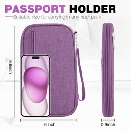 Passport Holder Family RFID Travel Document Organizer for Women Waterproof Passport Wallet Men Portable Case for Cards