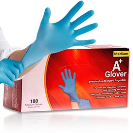 Nitrile Exam Gloves Small | 4 Mil, Medical Grade, Food Safe | Latex Free, Powder Free Nitrile Gloves | High Stretch & Puncture Resistance | Blue Disposable Nitrile Gloves Small 100