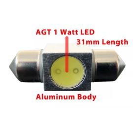 AGT Red 31mm LED Dome Map Light Interior Festoon Bulb Lamp 3021 3022 DE3175  2 pack