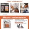 Travel Backpack Women, PU Leather Carry On Backpack Flight Approved,