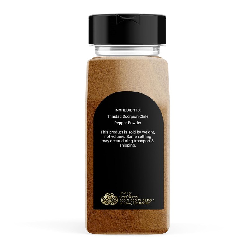 GranAroma Trinidad Scorpion Powder, Extremely Hot, Ground Chile Powder, Salsas