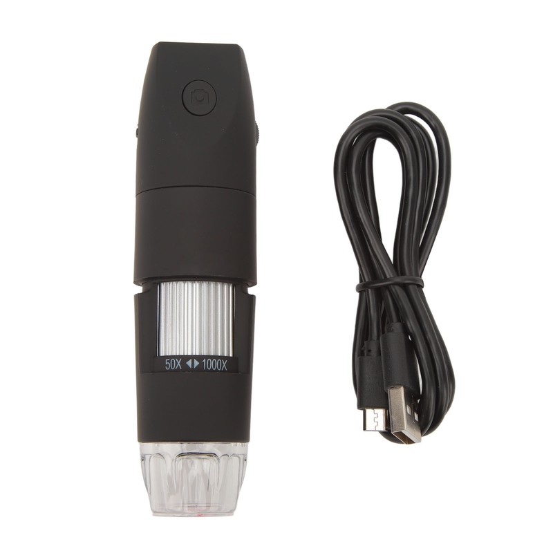 Handheld Electron Microscope 50X‑1000X 1920x1080P 8LED Lights USB Wifi Wireless