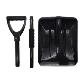 MagiDeal Snow Removal Tool Snow Shovels Cleaning Aluminum Alloy Snow Removal Portable Sidewalk Snow Pusher for Outdoor Activities Car, Black