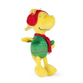 Peanuts for Pets 9" Holiday Seasons Greetings Woodstock Plush Dog Toy with Squeaker | Charlie Brown Plush Dog Toy | Medium Squeaky Dog Toys - Soft Stuffed Dog Toys for All Dogs Toy Bin
