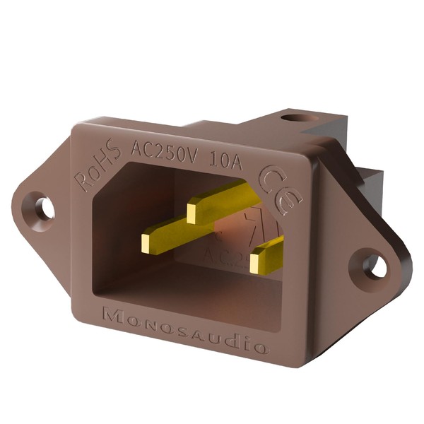 Monosaudio IC71(G) HiFi IEC Socket AC 10A 250V C14 Gold-Plated