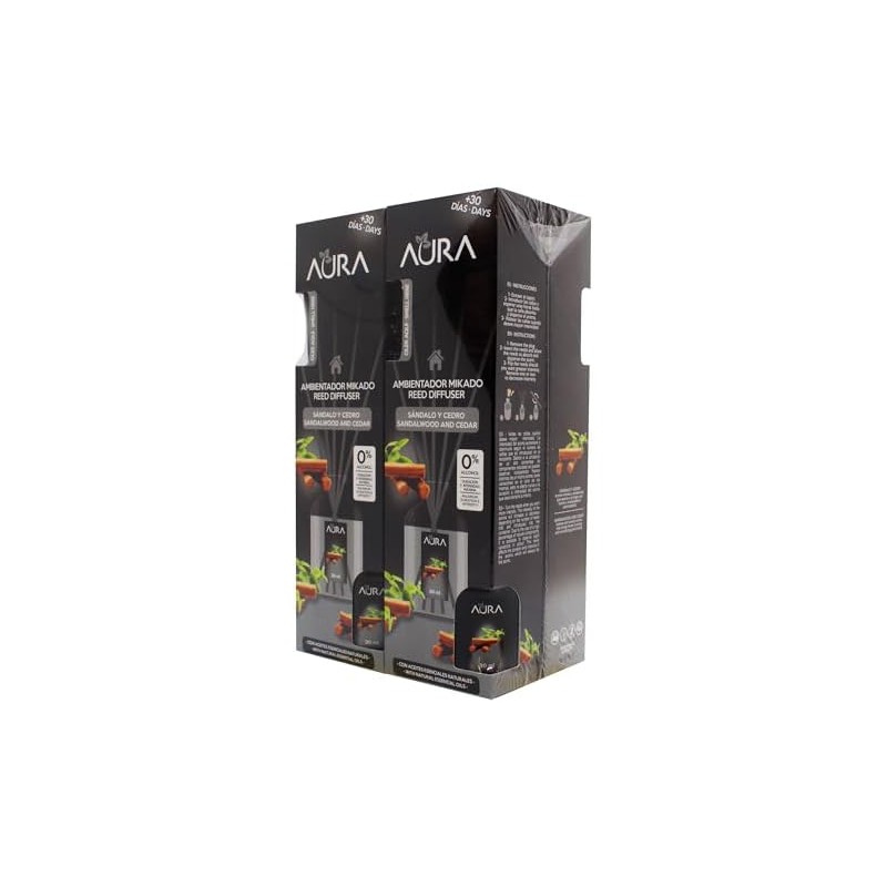 Aura Mikado 4Pack Sandalo y Cedro 30ml