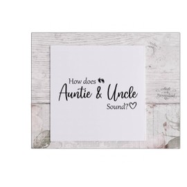 Auntie & Uncle announcement card, How does Aunty and Uncle sound, soon to be, Niece or Nephew arriving soon, celebration card, new parents to be pregnancy reveal,