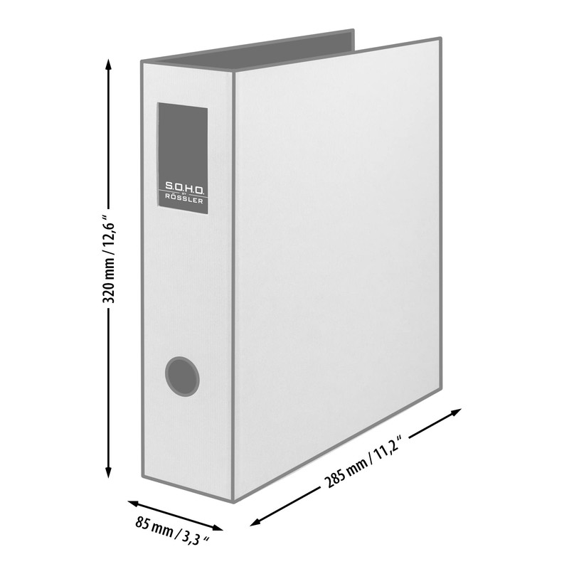 Rössler 1317452709 - S.O.H.O. Folder DIN A4 with spine label,