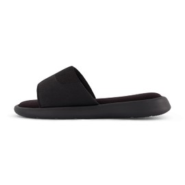 CUSHIONAIRE Women's Eva Memory Foam slide Sandal with +Comfort, Black 11