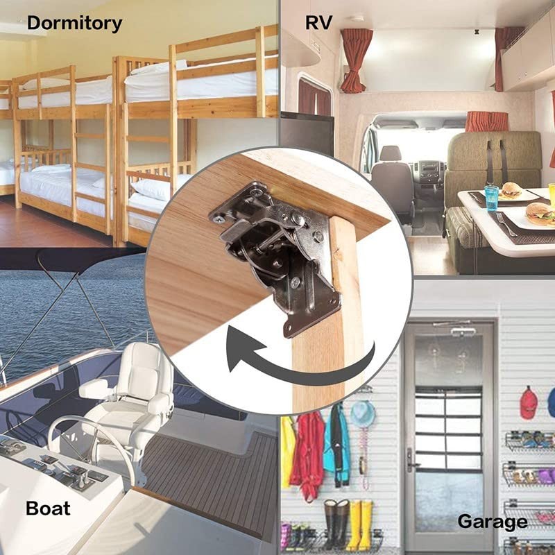 4 * 90 Degree Folding Table Leg Brackets Self Lock