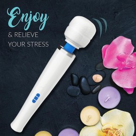 Metooka Therapeutic Cordless Massager - Powerful Massage Tool Handheld 8 Speeds 20 Patterns - Rechargeable Hand Massagers for Sore Muscles - Hand Held Massage Tool for Neck & Back