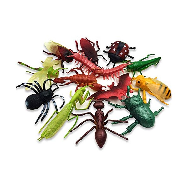 13pcs Bugs Toys Big - Realistic Insects Toys Giant - Large Fake Bugs Insects Toys for Kids Birthday Gift Party Favors