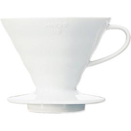 HARIO V60 Transparent Dripper 02 Ceramic W Dishwasher Safe 1-4 Cups 300ml White Made in Japan VDC-02W