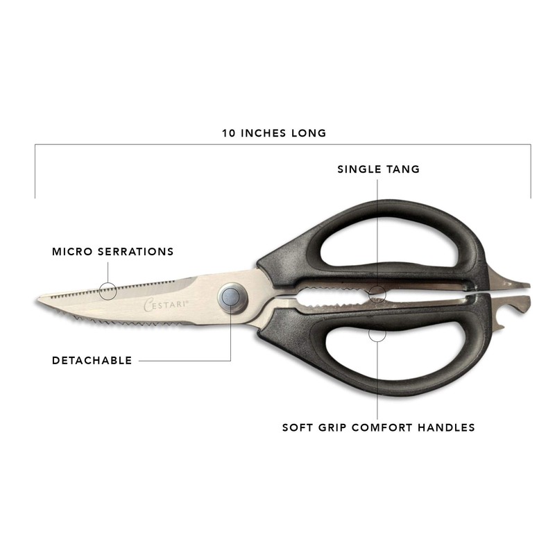 Kitchen Scissors: Heavy Duty Stainless Steel Utility Kitchen Shears for