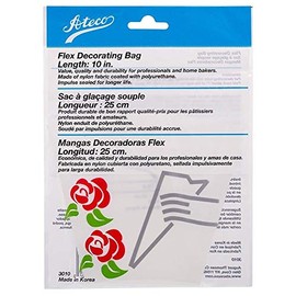 Ateco Flex Decorating Bag, Coated Nylon, 10-Inch, Reusable Baking Supply, White