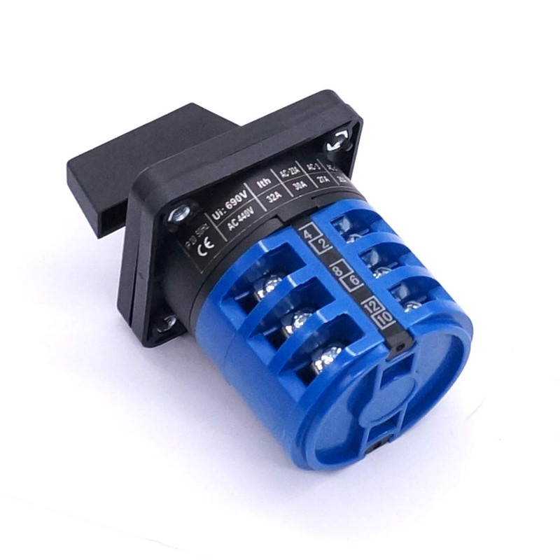 Taiss Universal Changeover Switch 32A 690V 3 Position 12 Terminals