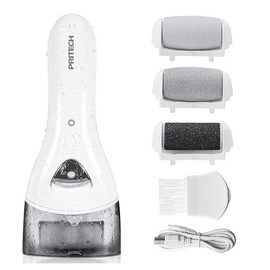 Portable Electronic Foot File Pedicure Tools, Electric Feet Callus Removers Rechargeable, Professional Pedi Feet Care Perfect for Dead,Hard Cracked Dry Skin Ideal - Color: White