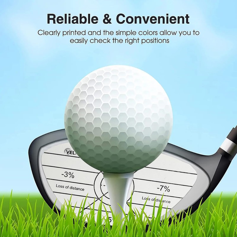 Veltec Premium Golf Impact Tape Labels, Self-Teaching Sweet Spot and