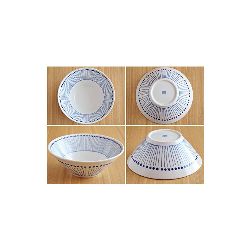 Tableware East Trapezoid Bowl Large Rain Blue Sou 8.1 inches