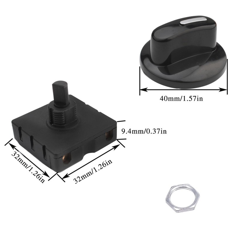RUNCCI-YUN 4 Set 4-Position 3-Speed Fan Selector Rotary Switch Governor
