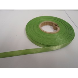1 roll of 7mm Satin Ribbon x 25 metres Sage Light Green Double Sided 7 mm