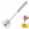 Semi-Automatic Egg Whisk Beater - Stainless Steel Wire Whisk Hand