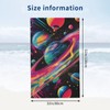 VANZEV Cosmic Planets Beach Towel 31inx51in, Galaxy Sand-Free Microfiber Bath