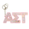 Alpha Sigma Tau Glitter Sorority Keychain